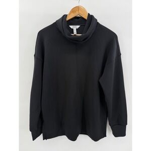 Spanx AirEssentials Turtleneck Tunic Black Pullover Sweatshirt 21857R Medium